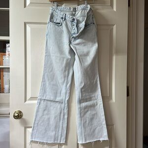 Free People High Rise Flare Light Blue Jeans